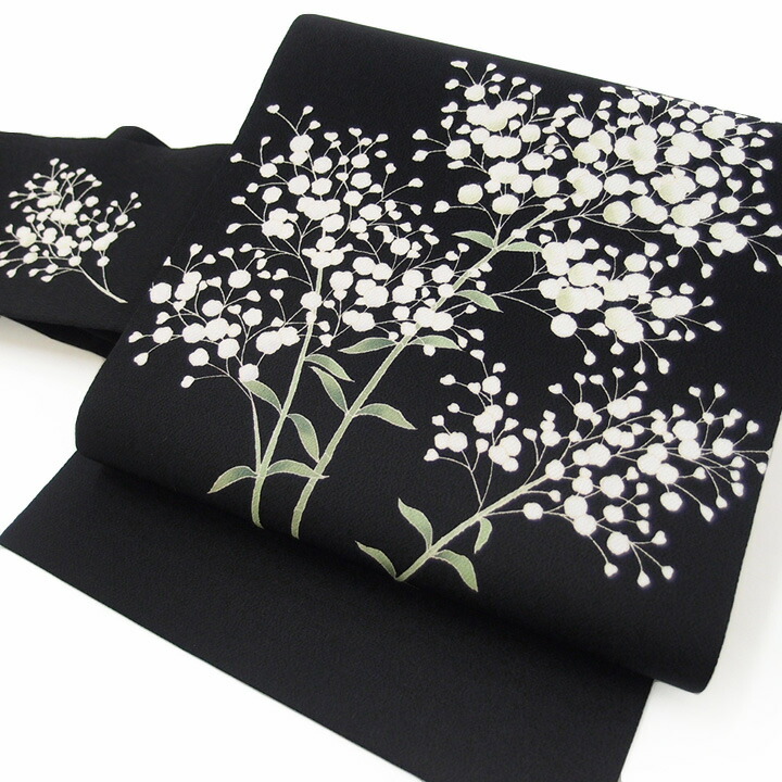 楽天市場】名古屋帯 九寸帯 老舗染匠 絹菱 本加工友禅 百合