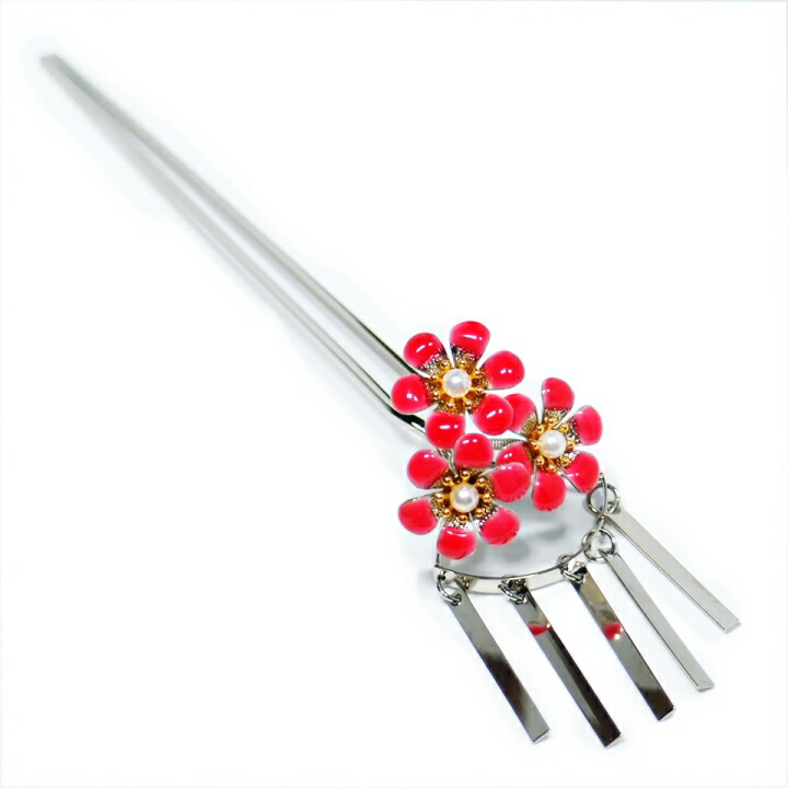 楽天市場 髪飾り 可愛い かんざし 簪 キラキラ ビラビラ簪 ビラかん 揺れる 小花 花 金 銀 赤 黒留め 訪問着 フォーマル 着物 和装 振袖 成人式 結婚式 卒業式 入園式 卒園式 謝恩会 七五三パーティー W292 221 S859 Si ロマン着物みやがわ