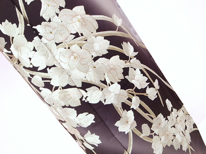 楽天市場】訪問着 手刺繍 正絹 豪華 桜 胡蝶蘭 フォーマル 結婚式 入学