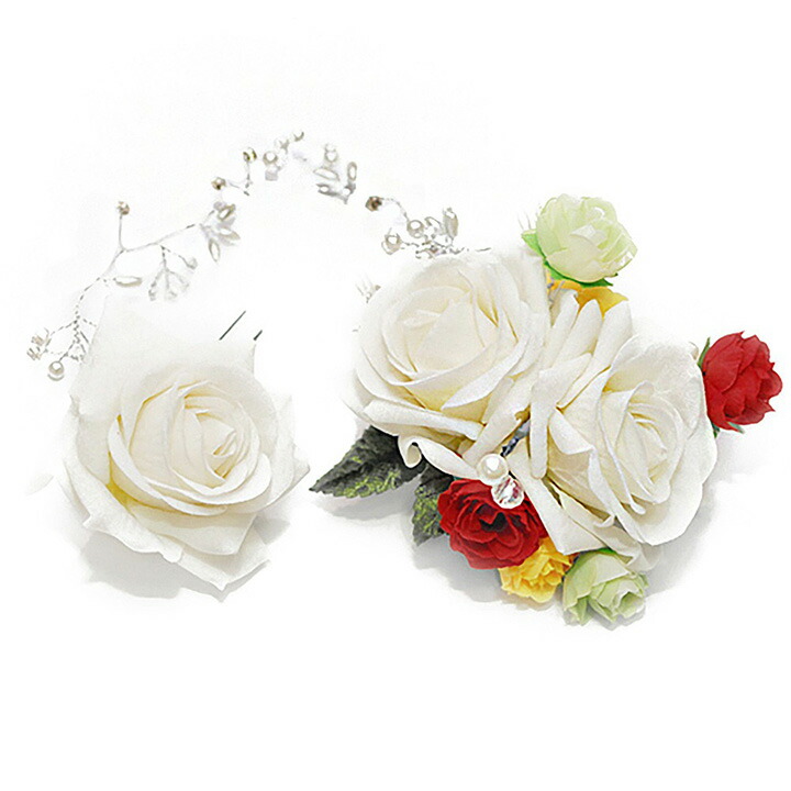 楽天市場 髪飾り 成人式 振袖 浴衣 卒業式 袴 結婚式 2点セット 白 花 和 洋 かんざし 手作り 簪 つまみ細工 ちりめんフォーマル 花飾り 玉 飾り ブライダル W 58 304 341白 P781 Si ロマン着物みやがわ