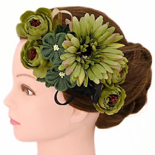 楽天スーパーsale 10 Off 髪飾り 成人式 振袖 浴衣 卒業式 袴 結婚式 点セット 緑 黒 花 和 洋 かんざし 手作り 簪 つまみ細工 ちりめんフォーマル 花飾り 玉飾り ブライダル W73 304 221 緑 黒 P786 Si Tajikhome Com