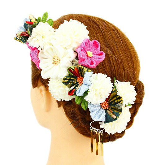 楽天スーパーsale 10 Off 髪飾り 成人式 振袖 袴 点セット ピンク 水色 白 大人 かんざし 簪 卒業式 フォーマル 結婚式 花飾り つまみ細工 ビラビラ ちりめん 手作り W68 W304 218 髪飾り ピンク 水色 白 N2 Wsi Sermus Es