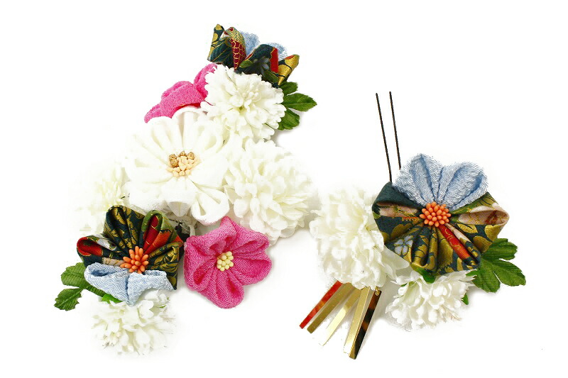 楽天スーパーsale 10 Off 髪飾り 成人式 振袖 袴 点セット ピンク 水色 白 大人 かんざし 簪 卒業式 フォーマル 結婚式 花飾り つまみ細工 ビラビラ ちりめん 手作り W68 W304 218 髪飾り ピンク 水色 白 N2 Wsi Sermus Es