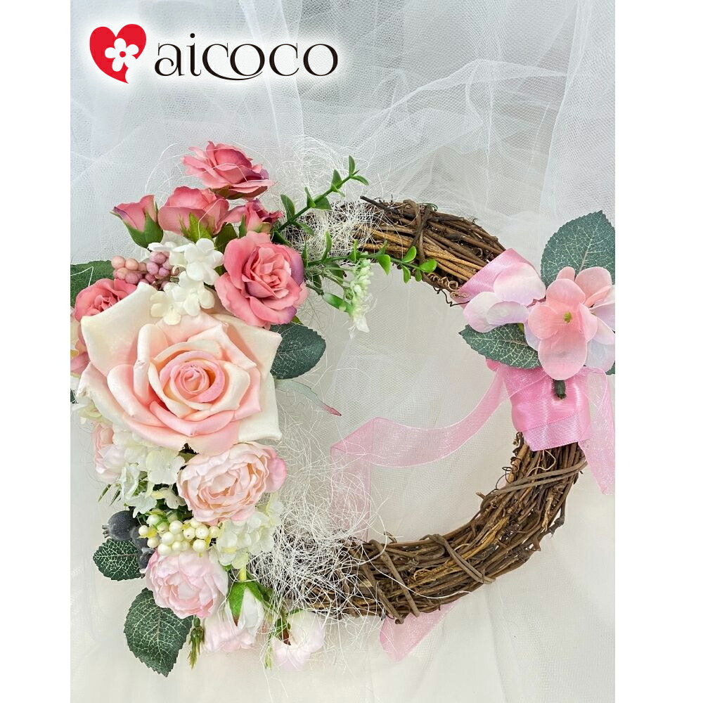 楽天市場】リースの通販 造花 アーティフィシャルフラワー 玄関 可愛い