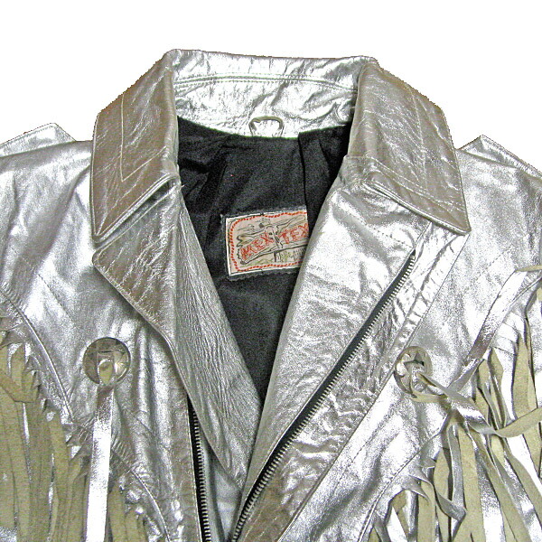 Romantic Neurosis Rakuten Ichiba Mex Tex By Johnsons La Vintage Silver Leather Fringe Biker Jacket Western