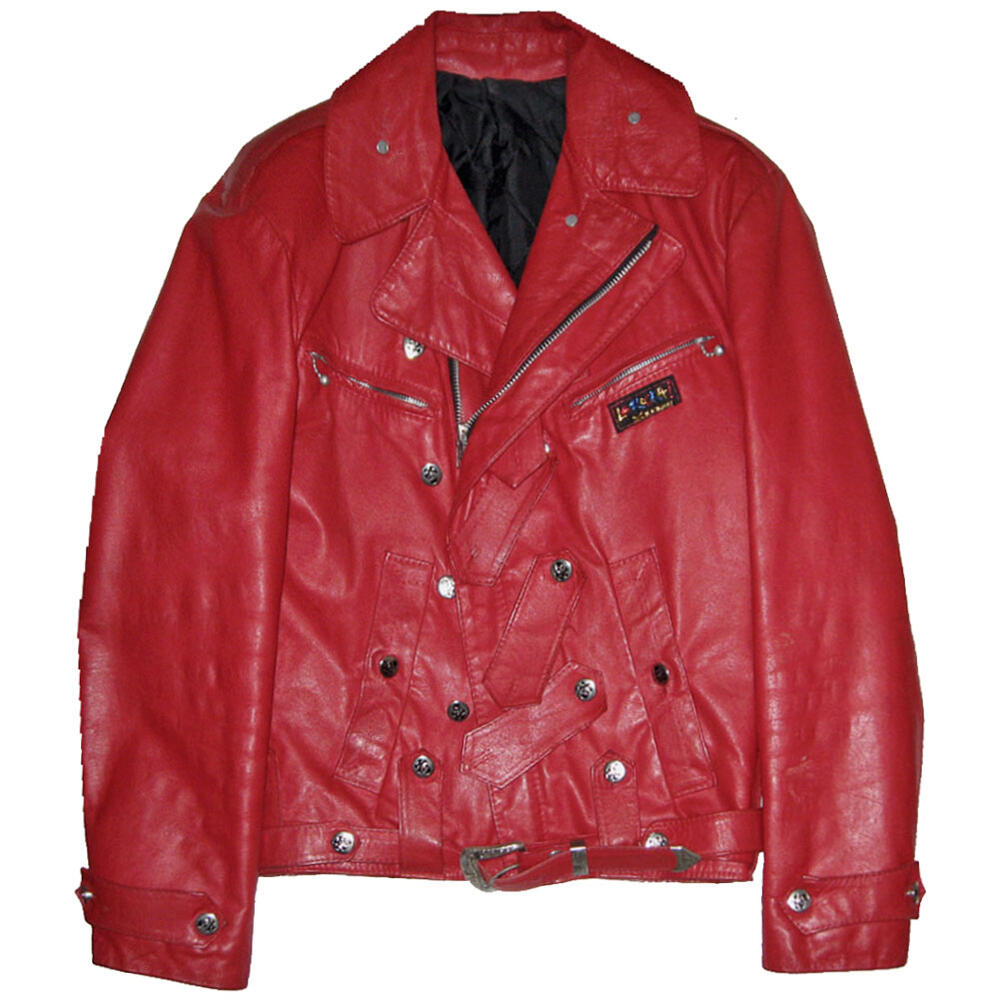 JOHNSONS LA ROCKA VINTAGE Jacket 赤 RED 皮ジャン ラロッカ Biker 革 
