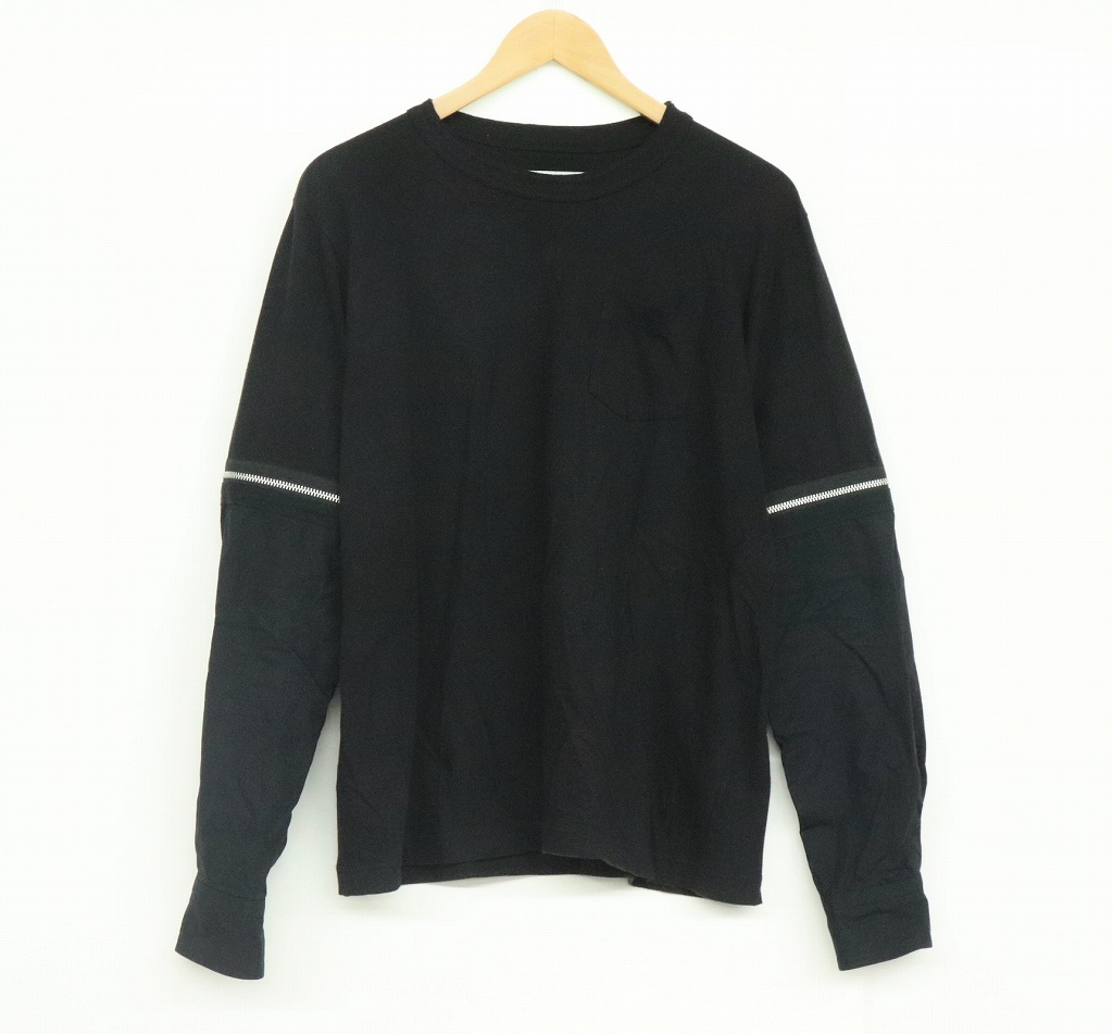 楽天市場 Sacai ジップスリーブロングtシャツ サカイ Zip Sleeve Long Tee m Size 1 中古 モード セレクト 金沢本店 併売品 kz 浪漫遊 楽天市場店