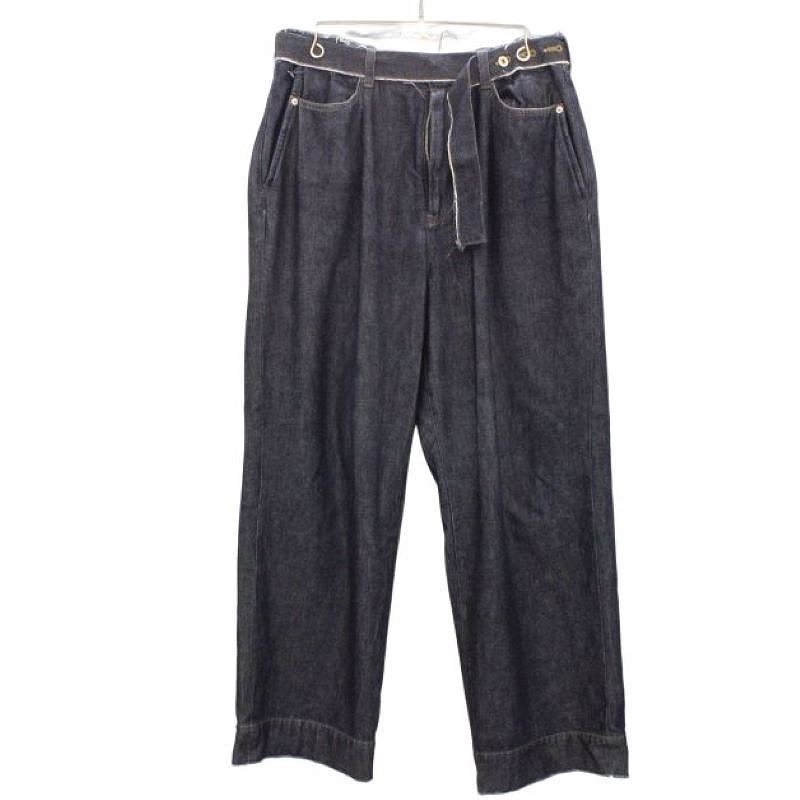 2021公式店舗 YOKE ヨーク CUT-OFF WIDE-LEGGED DENIM TROUSERS カット