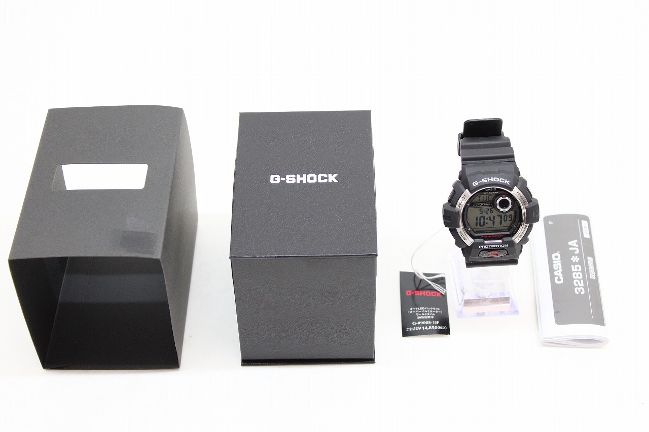 CASIO カシオ G-SHOCK 石英  G-8900S-1JF  黒いこと/しろがね色  言いあらわす書、箱【中古】【時辰儀】【金沢中央局 併売品】【793399Kz】