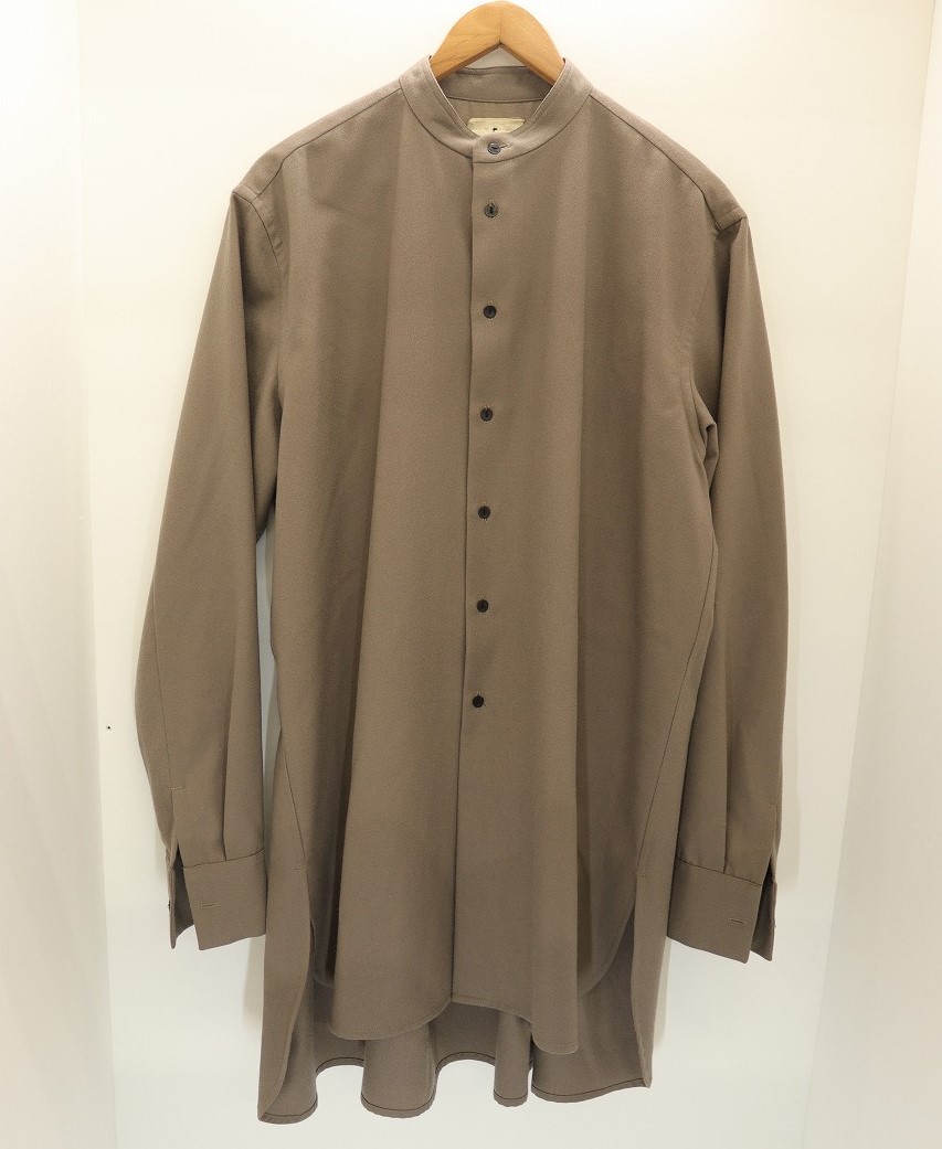 OMAR AFRIDI ノーカラーロングシャツ OMAR AFRIDI ノーカラーロングシャツ