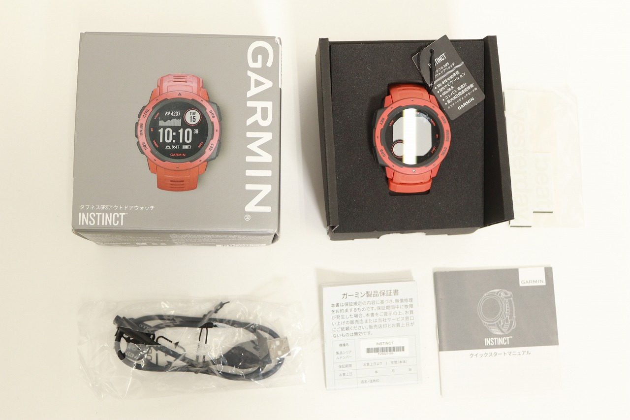 GARMIN Flame red スマートウォッチ【中古】【時辰儀】【金沢中央局 併売品】【79722Kz】※箱、有線テレビ、ステッカー、取説、引き船付 独居室