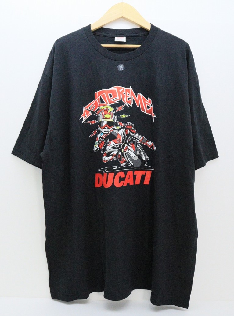 supreme シュプリーム Ducati bike tee 自動二輪車 プルオーバー RN#101837 綿（綿織物） 黒いこと XXL 袋、下げ札付【中古】【ストリート・ルード】【金沢中央局 併売品】【688652Kz】