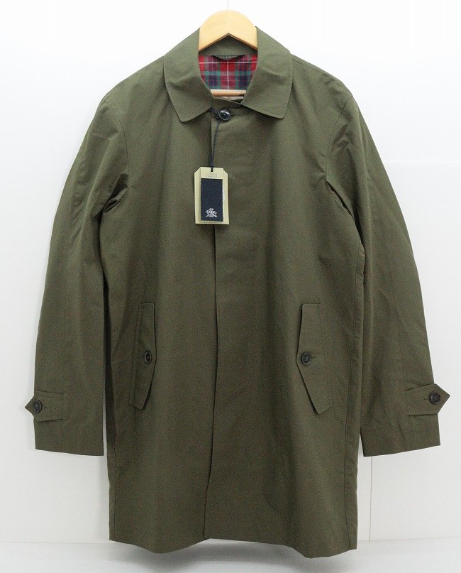 BARACUTA バラクータ トレンチコート 裏地タータンチェック カーキ 38 タグ付 【中古】【アメカジ・アウトドア】 【金沢本店 併売品】【698781Kz】