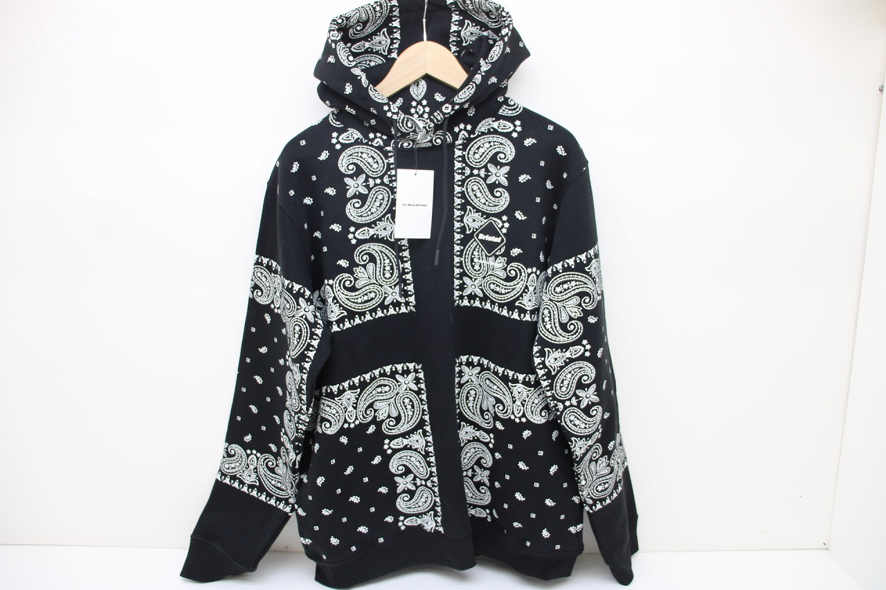 F.C.Real Bristol エフシーレアルブリストル BANDANA SWEAT HOODIE FCRB-260041 綿（綿織物） 黒いこと L 引き舟【中古】【ストリート・ルード】【金沢中央局 併売品】【6810968Kz】