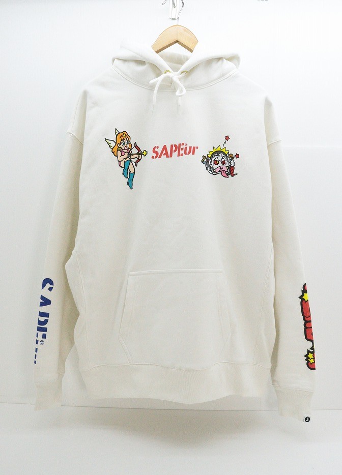 SAPEurサプール　パーカー　L ホワイト SAPEUR サプール HOODIE BIG3 WHITE タツノコプロコラ コラボ