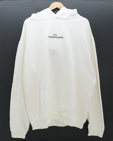 MAISON MARGIELA メゾンマルジェラ 20年青写真 パーカー  綿（綿織物） 白いこと 50 【中古】【流行り物・選りわける】【金沢中央局 併売品】【679542Kz】