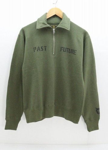 HUMAN MADE ヒューマンお手伝いさん HALF-ZIP SWEATSHIRT HM28CS005 綿（綿織物） カーキ M 袋【中古】【ストリート・ルード】【金沢中央局 併売品】【689551Kz】