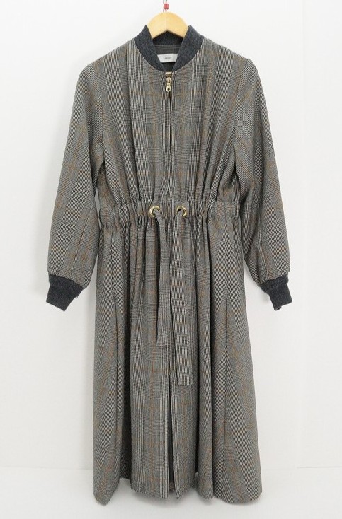 Graph paper グラフペーパー ウールワンピース GL183-10003 毛(ウール) 千鳥格子 グレー 0 【中古】【レディース】 【金沢本店 併売品】【729647Kz】