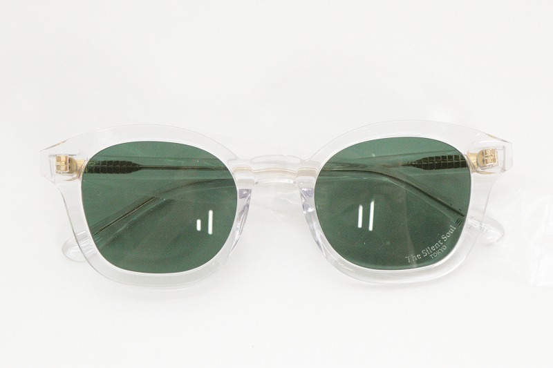 The Silent Soul  ザサイレントソウル TSS SQUARE CLEAR  FRAME GRADATION GREEN LENS 黒眼鏡 og90141    箱・容れもの・はりつけ台【中古】【黒眼鏡】【金沢中央局 併売品】【813002Kz】