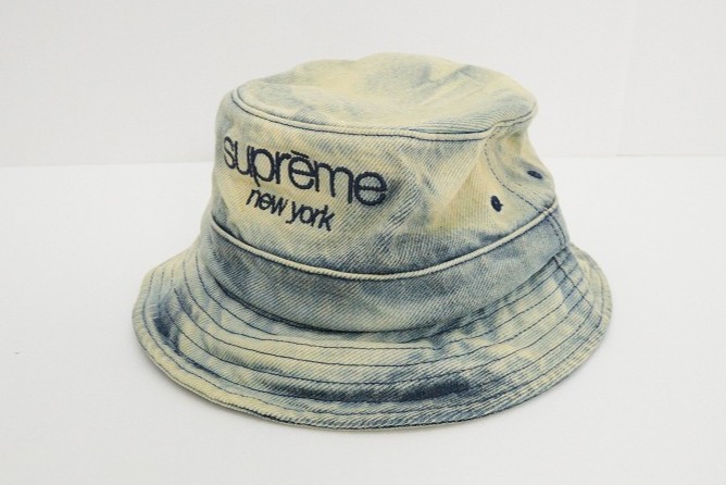 supreme シュプリーム Chino Twill Crusher Dirty Indigo  綿（綿織物） インディゴ  【中古】【かぶり笠】【金沢中央局 併売品】【743014Kz】 ハット-バッグ・小物・ブランド雑貨
