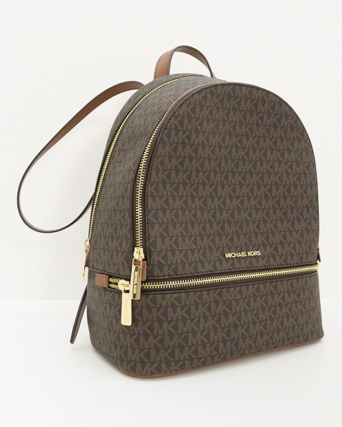 極美品☆MICHAEL KORS マイケルコース リュックMK柄 ブラウン MICHAEL KORS マイケルコース リュックサック MKモノグラム ミニ