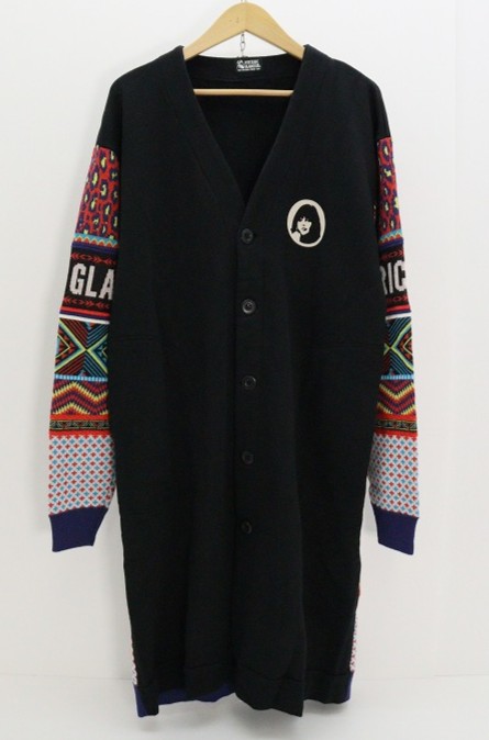 【極美品】ヒステリックグラマー　カーディガン・ピラミッドスタッズ・エアーヤーン p13090179-a.jpg