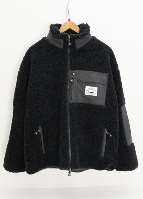 POLeR ポーラー JACQUARD SHERPA JACKET ポリエステル ブラック L タグ【中古】【ストリート・ルード】【金沢本店 併売品】【6810172Kz】｜浪漫遊　店