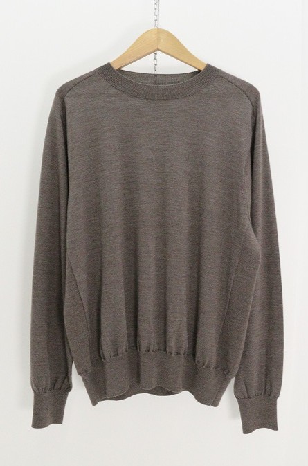 blurhms ブラームス Wool Cashmere Silk Knit Crew Neck BHS24F021 毛（ウール） ヘザーベージュ 3 タグ 【中古】【モード・セレクト】 【金沢本店 併売品】【6710233Kz】