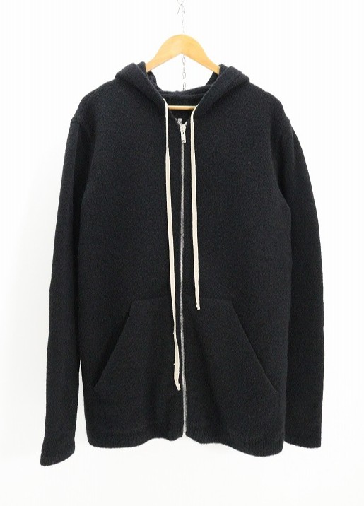 Rick Owens リックオウエンス ニットジップパーカー RU18F1681-KFY 毛（ウール） ブラック M 【中古】【ストリート・ルード】 【金沢本店 併売品】【6810406Kz】