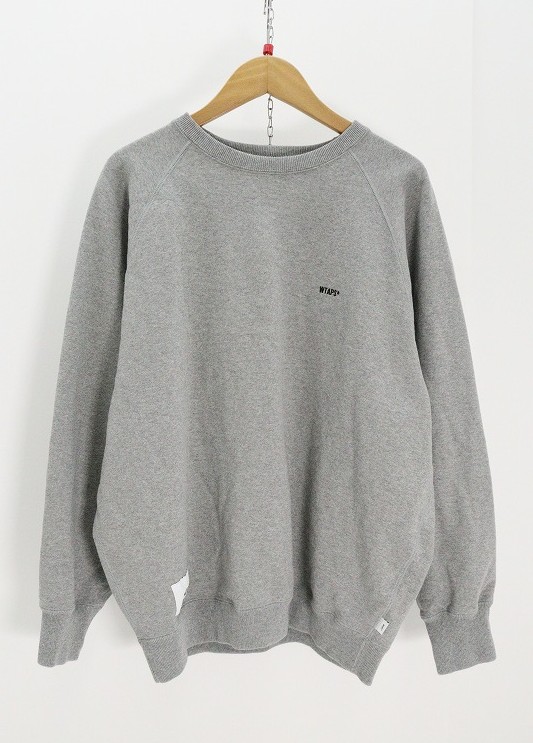 WTAPS ダブルタップス SIGN-RGYD SWEATER 252ATDT-CSM05 綿（コットン） グレー 3 【中古】【ストリート・ルード】 【金沢本店 併売品】【6810573Kz】
