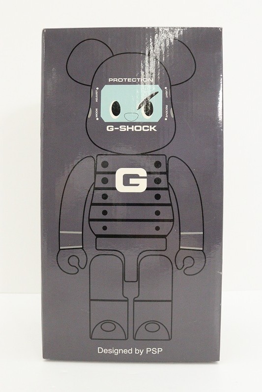 MEDICOM TOY メディコムトイ ベアブリック400％ G-SHOCK MAN DW-5600MT グレー ブラック 箱 【中古】【アクセサリー】 【金沢本店 併売品】【823243Kz】