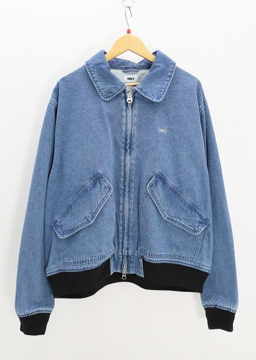 OBEY オベイ CWUジャケット 綿（コットン） インディゴ XL 【中古】【ストリート・ルード】 【金沢本店 併売品】【6810679Kz】