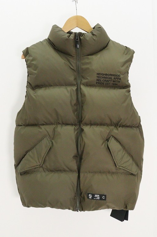 NEIHBORHOOD ネイバーフッド 22AW DOWN VEST 222TSNH-JKM11 ポリエステル オリーブ M 【中古】【ストリート・ルード】 【金沢本店 併売品】【6810760Kz】