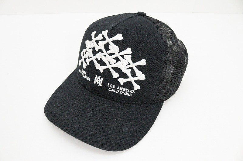 AMIRI アミリ BONES STACKED Mesh CAP SRAMHATR1016SMRBC022   ブラック  【中古】【帽子】【金沢本店 併売品】【743320Kz】