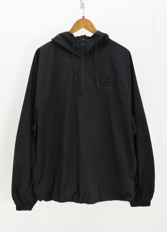 F.C.Real Bristol&times;YOHJI YAMAMOTO エフシーレアルブリストル ヨウジヤマモト HALF ZIP ANORAK FCRB-232122 ポリエステル ブラック L 【中古】【ストリート・ルード】【金沢本店 併売品】【6810812Kz】｜浪漫遊　店