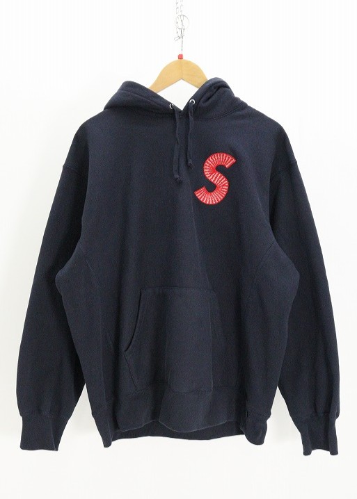 Supreme シュプリーム S Logo Hooded Sweatshirt 綿（コットン） ネイビー M 【中古】【ストリート・ルード】 【金沢本店 併売品】【6810822Kz】