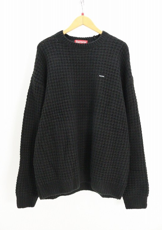 Supreme シュプリーム Small Box Waffle Sweater アクリル ブラック XXL 【中古】【ストリート・ルード】 【金沢本店 併売品】【6810844Kz】
