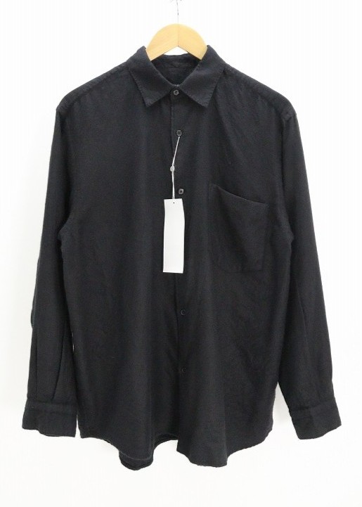 COMOLI コモリ カシミヤシルクシャツ C03-02006 絹（シルク） ネイビー 3 タグ 【中古】【モード・セレクト】 【金沢本店 併売品】【6710851Kz】