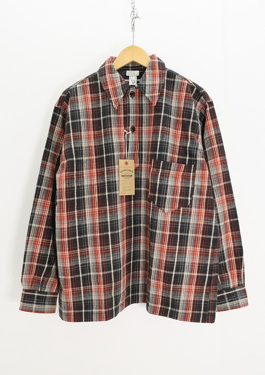 WAREHOUSE ウェアハウス 1930s WPA ONE POCKET PULLOVER FLANNEL SHIRTS 綿(コットン) レッド チェック 40 タグ【中古】【アメカジ・アウトドア】【金沢本店 併売品】【6910887Kz】|浪漫遊 店