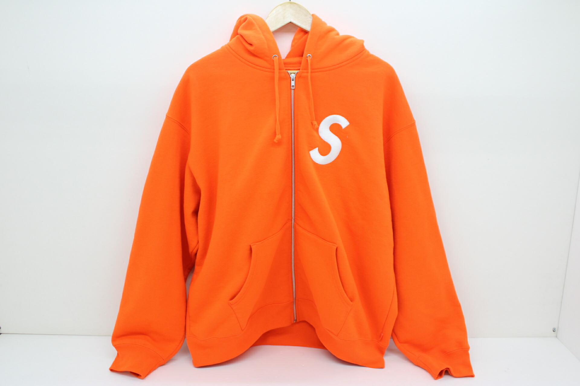 supreme シュプリーム 24AW S Logo zipup Hooded Sweat shirt  綿（綿織物） オレンジ色 XL 【中古】【ストリート・ルード】【金沢中央局 併売品】【6810964Kz】