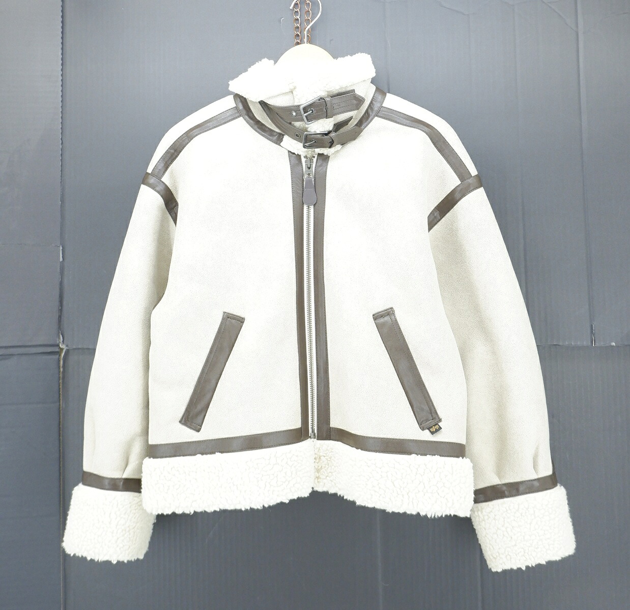 SNIDEL × ALPHA INDUSTRIES B-3 JACKET size：M スナイデル アルファインダストリーズ コラボ ミリタリー ムートンジャケット アウター アイボリー SWFJ225157