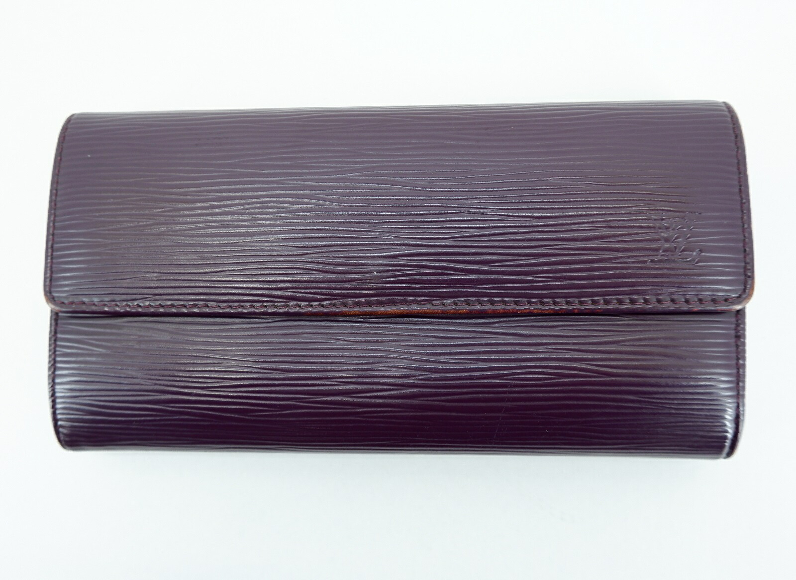 LOUIS VUITTON M6374K ポルトフォイユ・サラ ルイ・ヴィトン エピ 長財布 ロングウォレット カシス パープル JSB鑑定済み