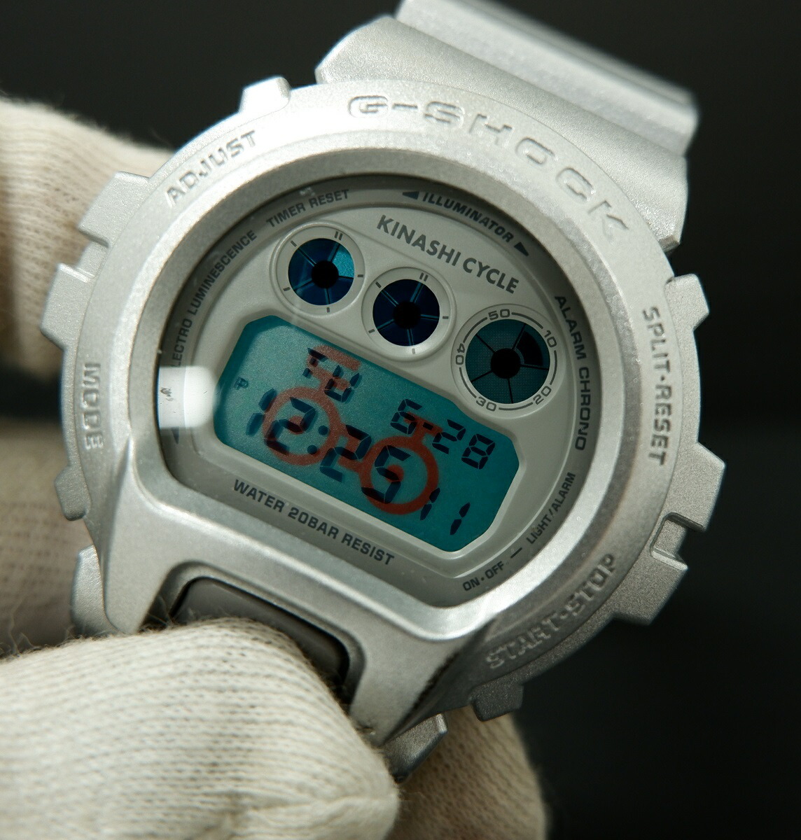 Ｐｒｅｍｉｕｍ Ｌｉｎｅ 専用 G-SHOCK×木梨サイクル DW-6900 シルバー