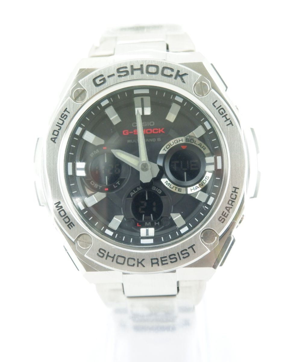 【値下げしました】 G-SHOCK GST-W110D-1AJF ジーショック アナログ 時計 ウォッチ 腕時計 電波ソーラー シルバー CASIO カシオ
