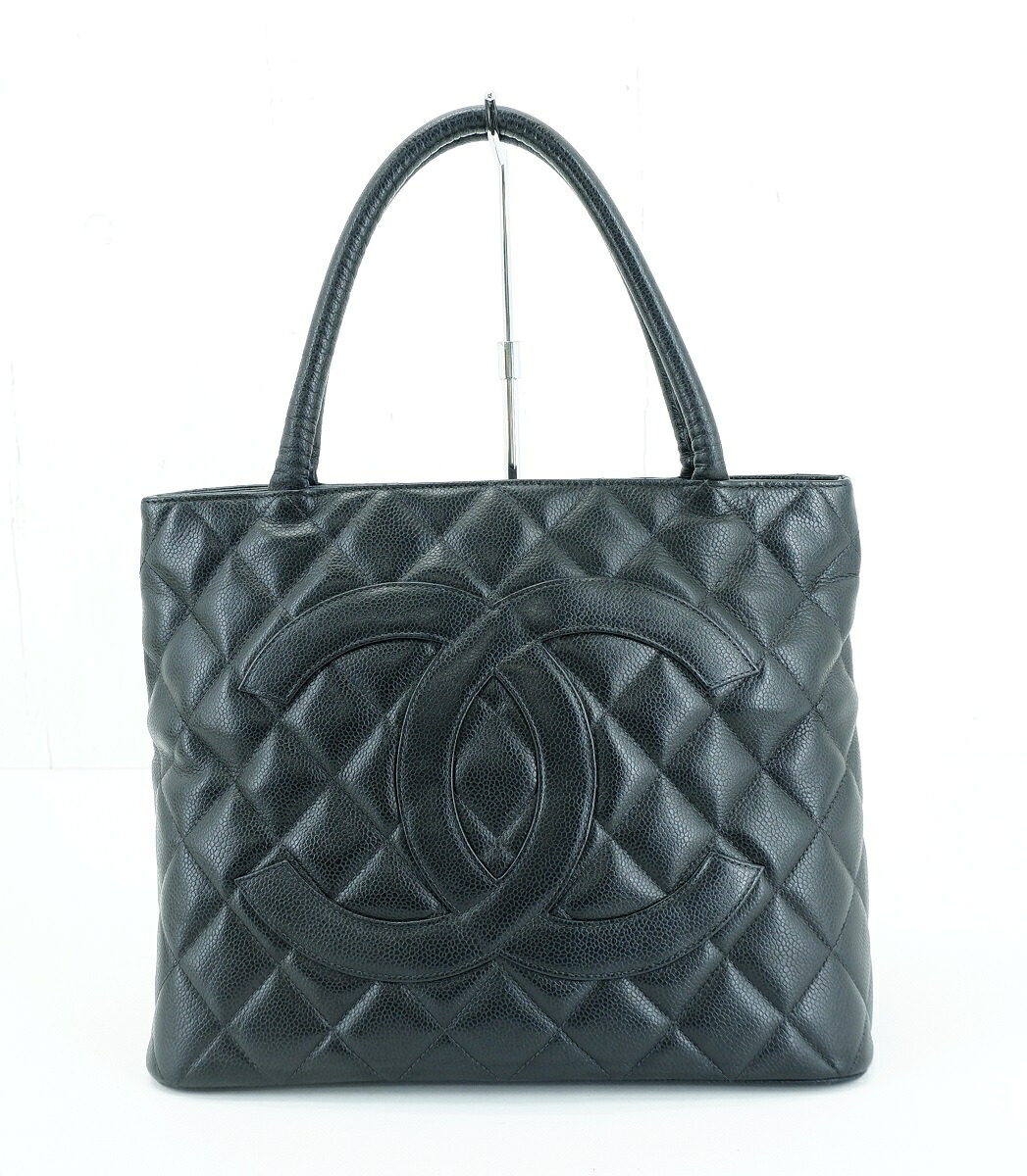 【更に値下げ】CHANEL A01804 トートバッグ シャネル マトラッセ キャビアスキン 復刻トート バッグ ココマーク ブラック シルバー金具 2004年～2005年製 シリアル9番代 JSB鑑定済み｜浪漫遊　店