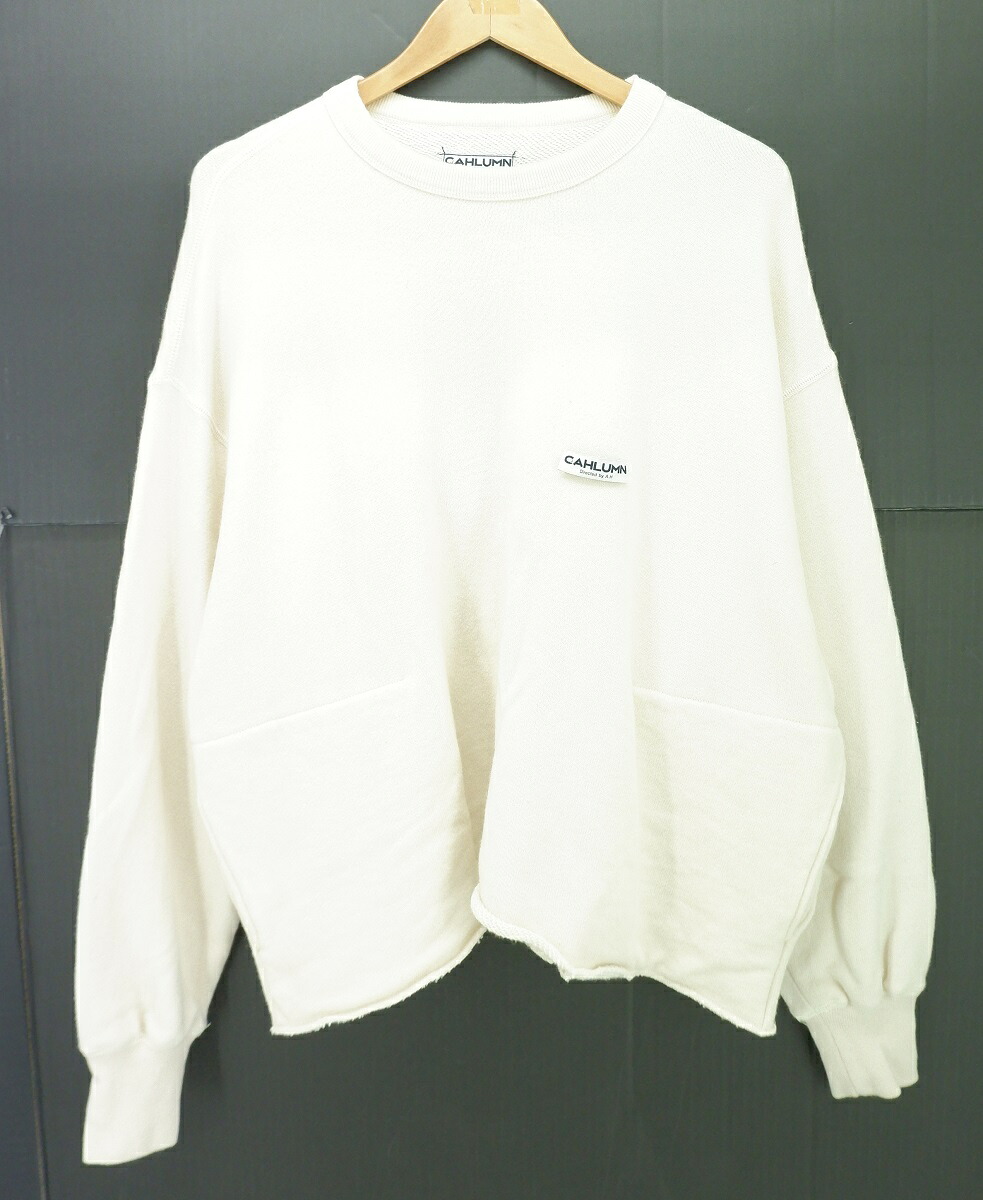CAHLUMN PULLOVER SWEAT size：M カウ子ヒツジ ティーシャツ 流汗 白いこと 233-12125