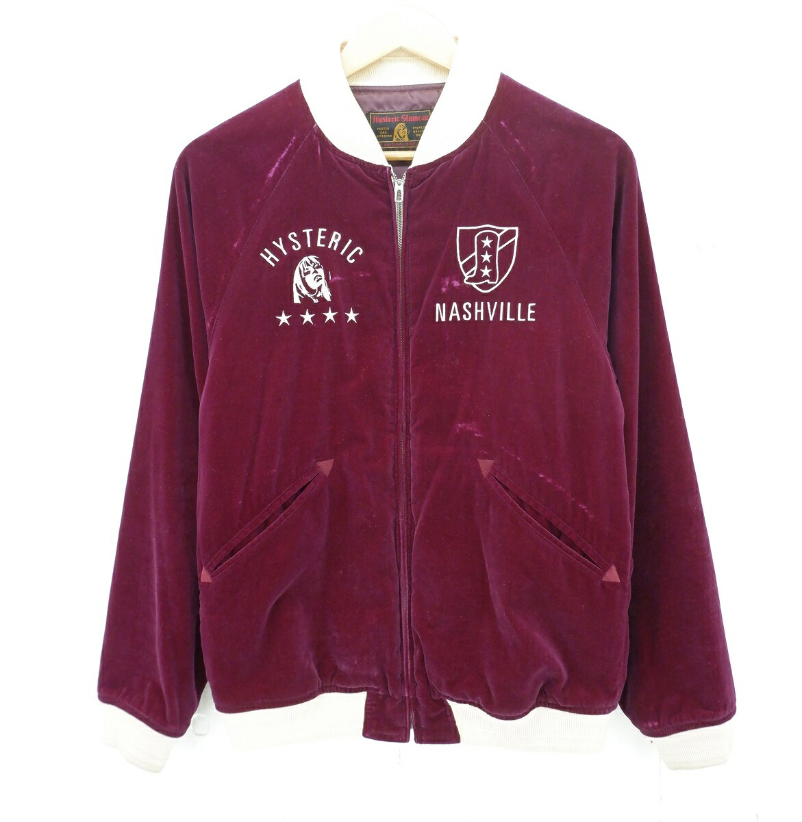 ヒステリックグラマー/LOVE MAKER 刺繍スカジャン ジャケット M 希少 ヒステリックグラマー/LOVE MAKER 刺繍スカジャン ジャケット M 希少