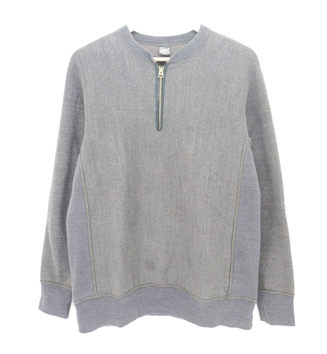 DELUXEWARE HALF ZIP SWEAT size：L 晴れ晴れしいお召しもの ハーフジップ 汗水 調教師 Made インチ Japan