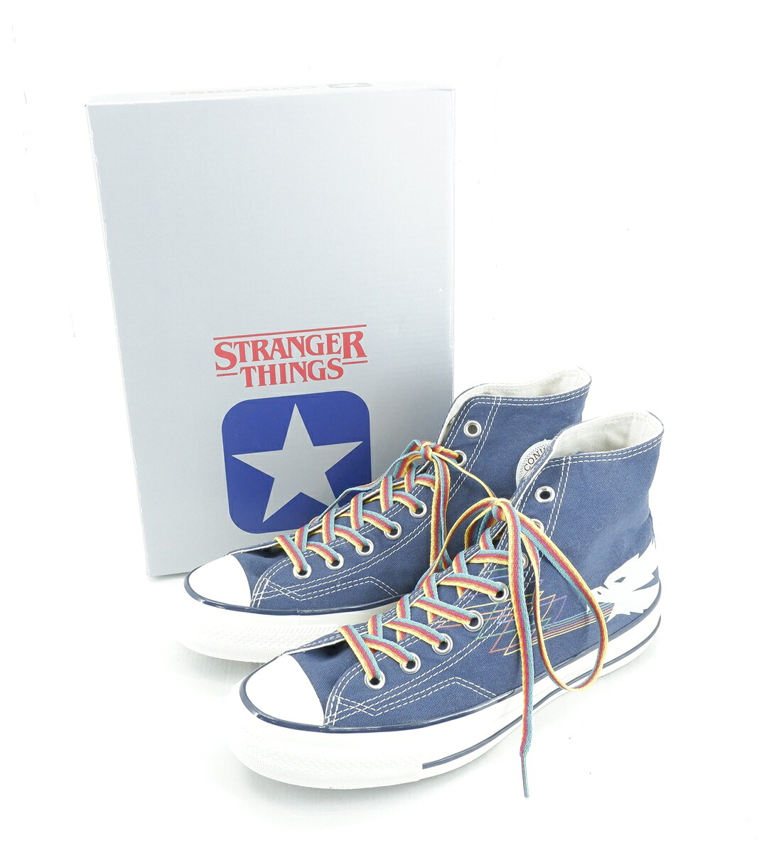 CONVERSE × STRANGER THINGS 5 ALL STAR AGED 87 TS HI size：26cm コンバース ストレンジャーシングス コラボ オールスター ハイカット スニーカー シューズ 靴 ネイビー 1SE835