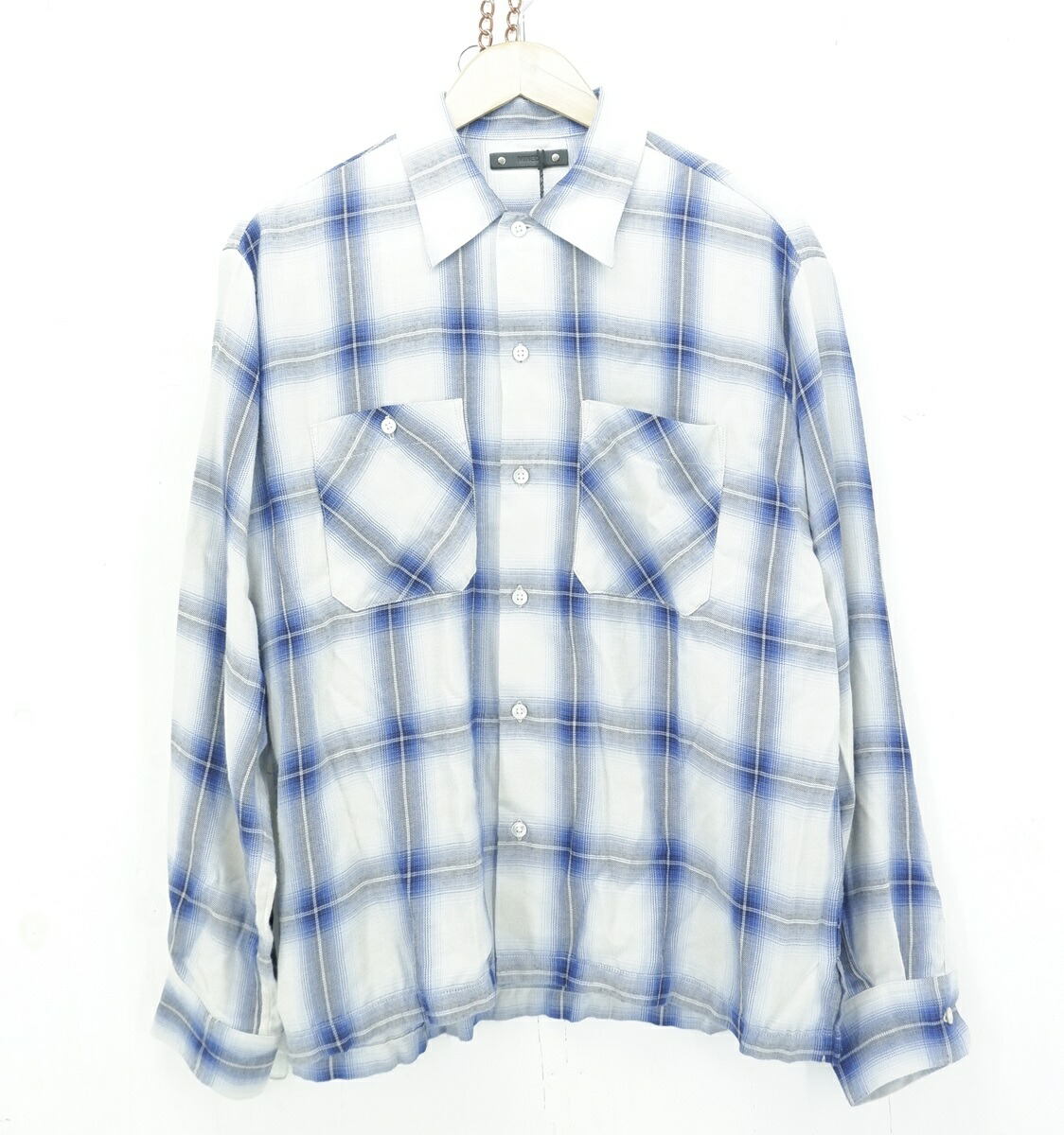 マインデニム　MINED 青と白のチェック 長袖シャツ 楽天市場】MINEDENIM マインデニム シャツ サイズ:2 24SS